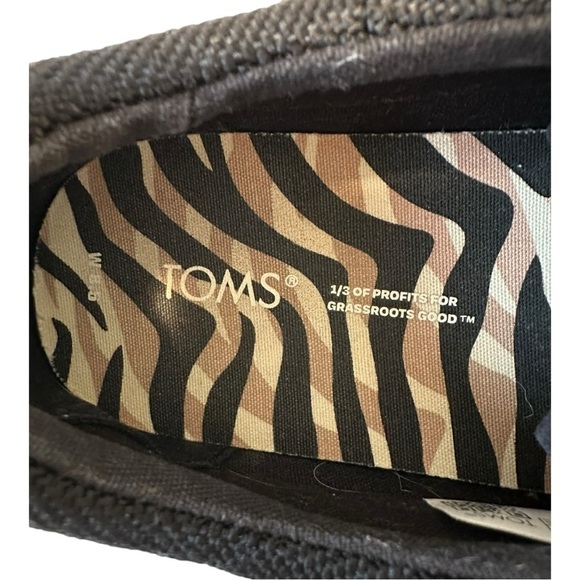 TOMS Women's Alpargata Lace-up Lug Heavy Canvas Sneakers Black - Size 8.5 - Picture 5 of 11